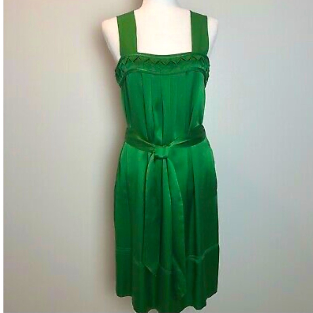 NWT Banana Republic green satin dress